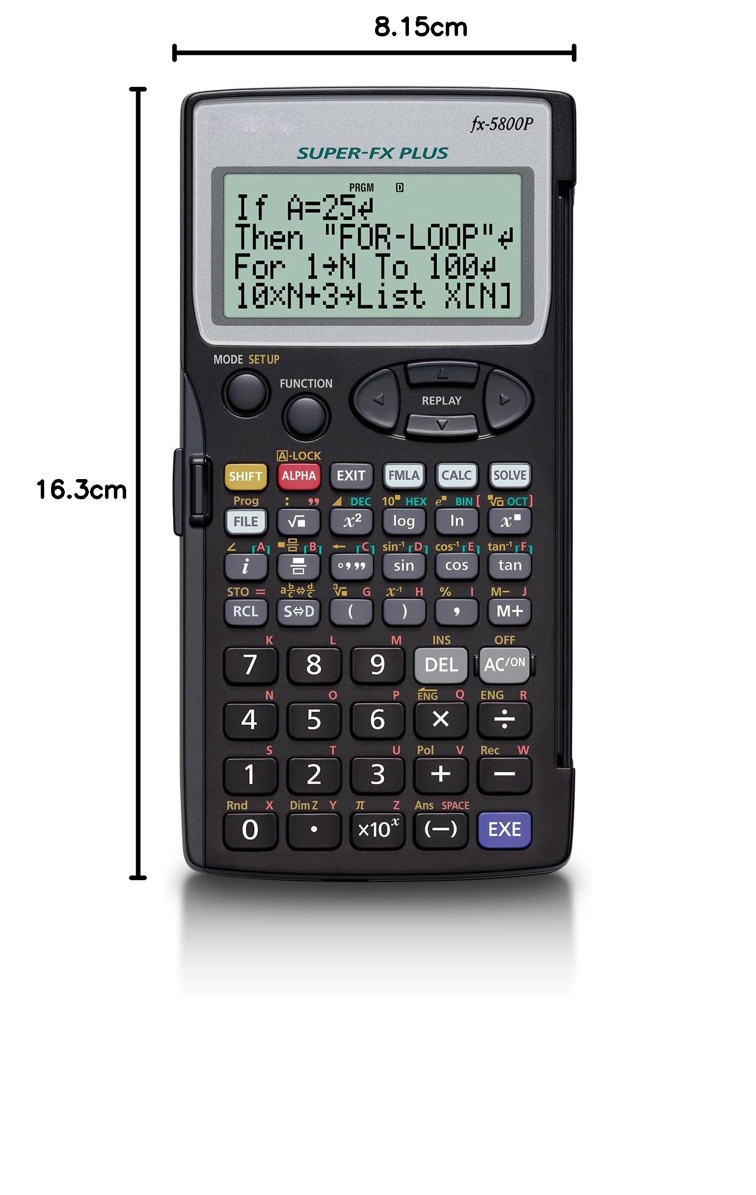Amazon.co.jp: プログラム関数電卓 407関数 fx-5800P-N : 文房具